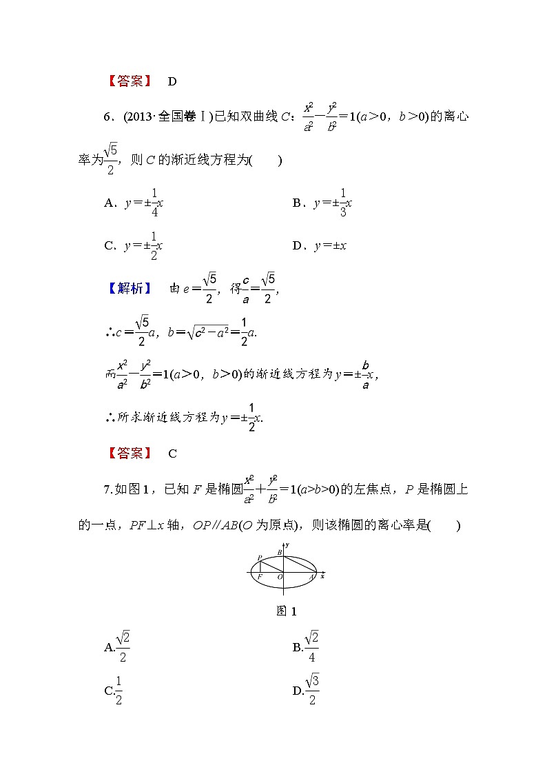 高中数学人教A版选修2-1 章末综合测评2 Word版含答案03