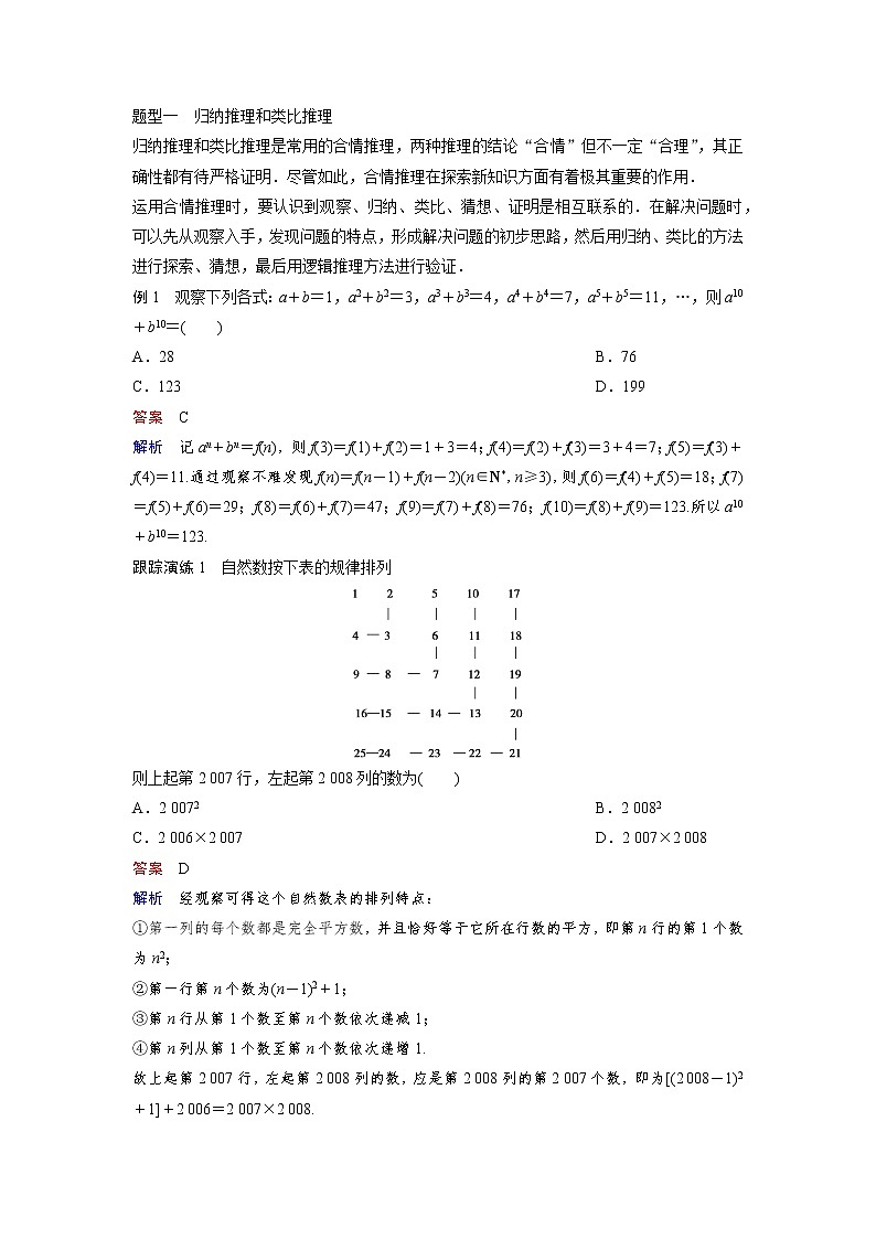 高中数学人教A版选修2-2（课时训练）：第二章 推理与证明 章末复习 Word版含答案02