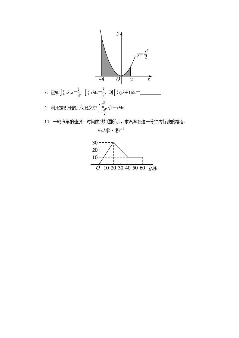 数学人教A版选修2-2自我小测：1.5　定积分的概念（第2课时） Word版含解析第2页