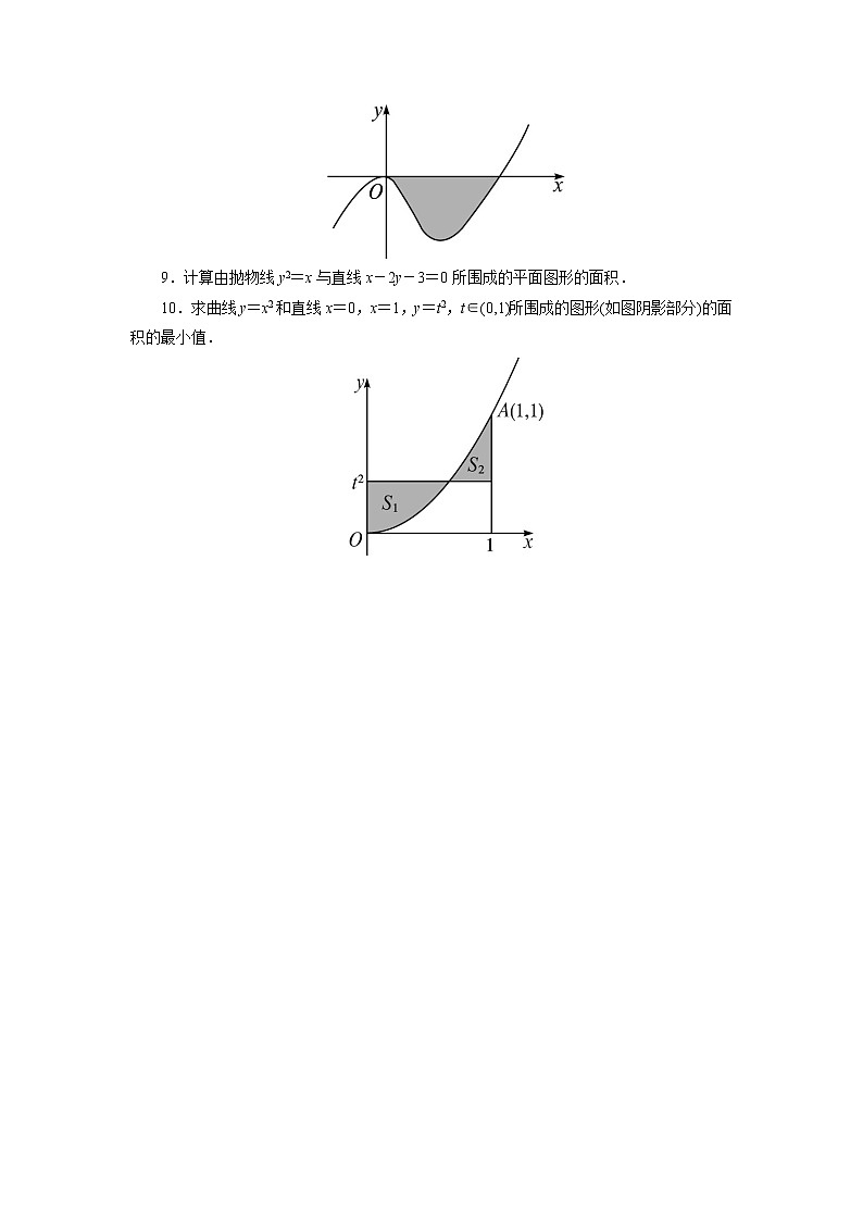 数学人教A版选修2-2自我小测：1.7　定积分的简单应用（第1课时） Word版含解析02