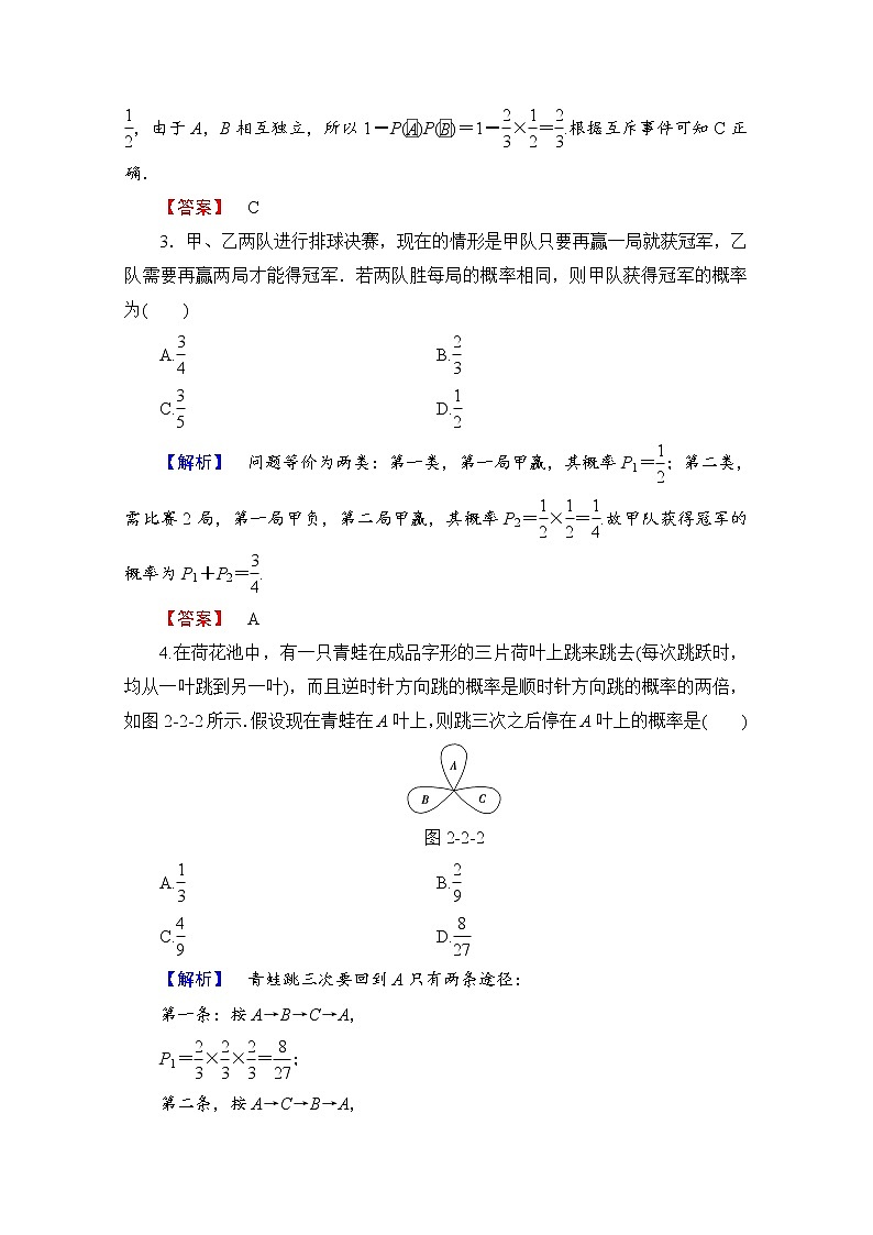 高中数学人教A版选修2-3 第二章 随机变量及其分布 2.2-2.2.2学业分层测评 Word版含答案02