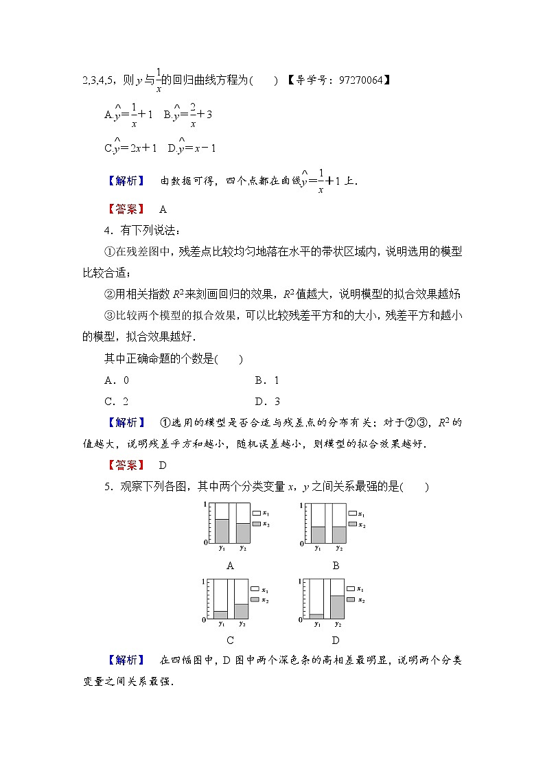 高中数学人教A版选修2-3章末综合测评3 Word版含解析02