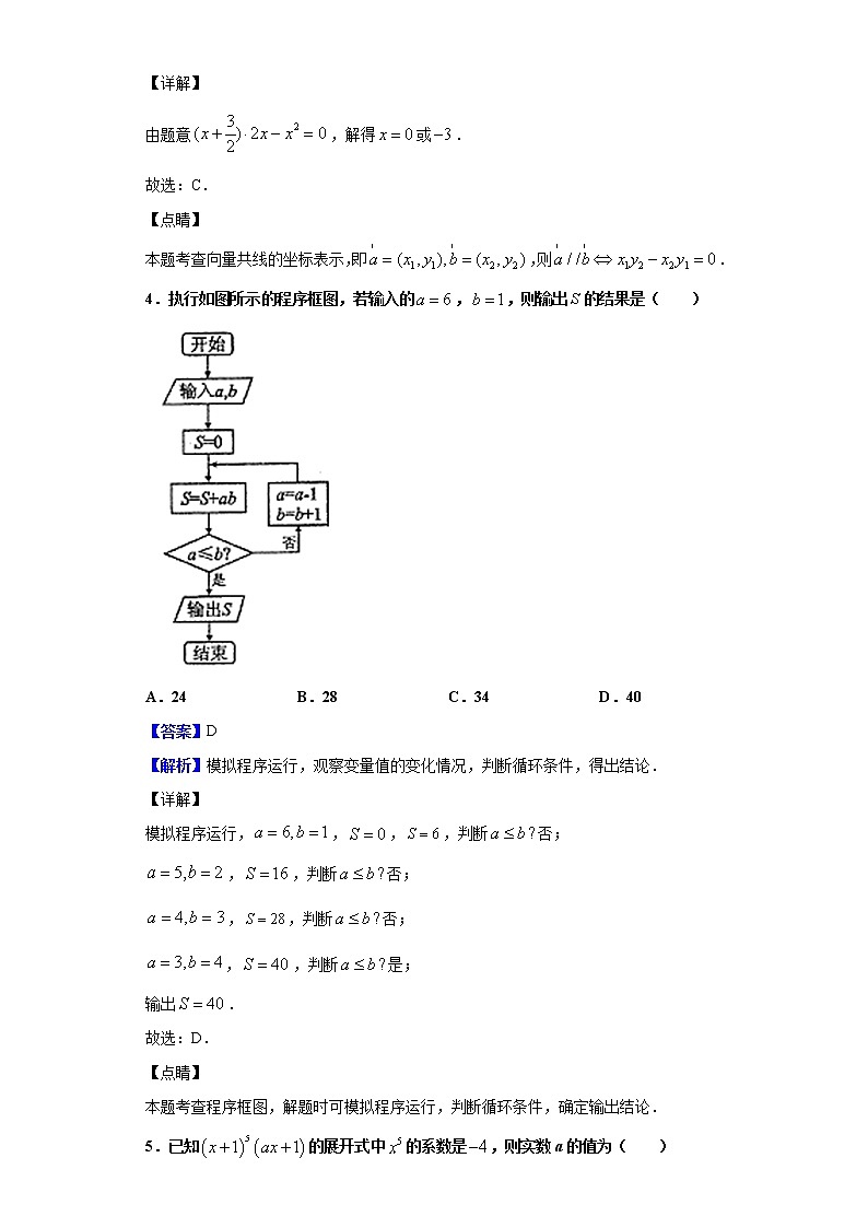 2020届四川省德阳市高三一诊考试数学（理）试题（解析版）02