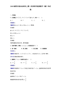2020届四川省凉山州高三第一次诊断性检测数学（理）科试题（解析版）