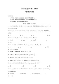 安徽省肥东县高级中学2020届高三1月调研考试数学（理）试题 Word版含答案