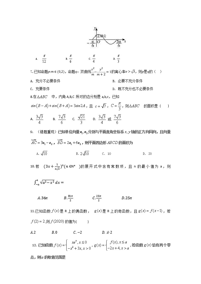 江西省赣州市石城中学2020届高三上学期第十次周考数学（理）（B）试卷 Word版含答案02