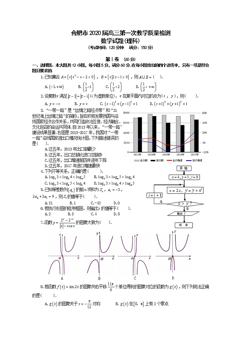 2020届合肥一模理数—试题第1页