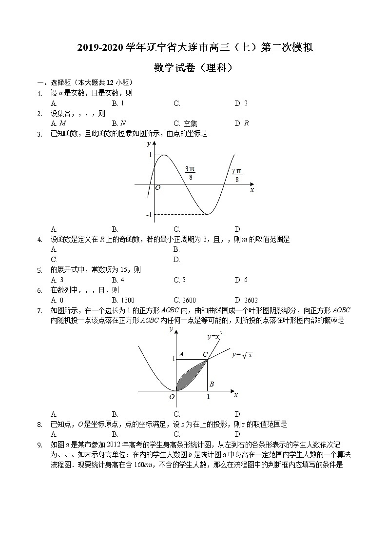 2020届辽宁省大连市高三上学期第二次模拟考试数学（理）试题（解析版）01