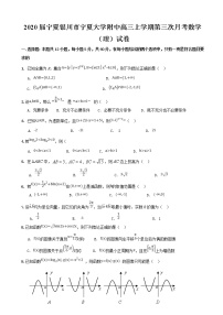 2020届宁夏银川市宁夏大学附中高三上学期第三次月考数学（理）试卷