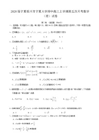 2020届宁夏银川市宁夏大学附中高三上学期第五次月考数学（理）试卷