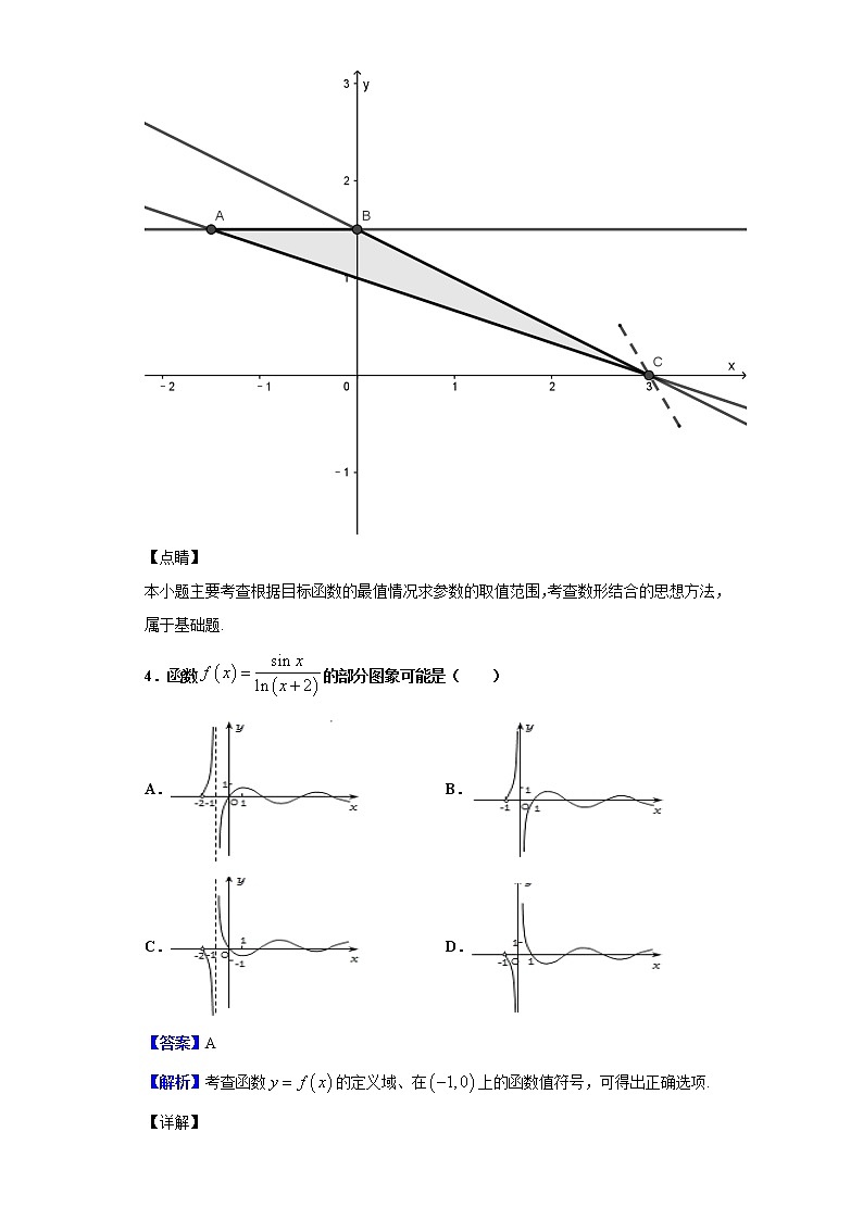 2020届福建省龙岩市上杭县第一中学高三12月月考数学（理）试题（解析版）第3页