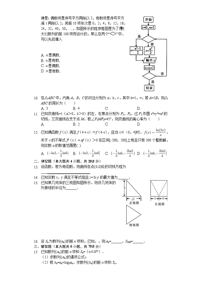 四川省成都外国语学校2020届高三上学期期中考试数学（文）试题 Word版含解析02