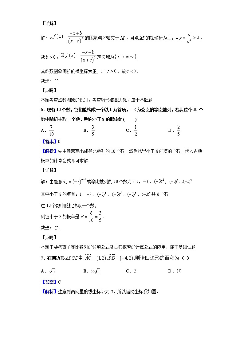 2020届广东省潮州市高三上学期期末数学（理）试题（解析版）03