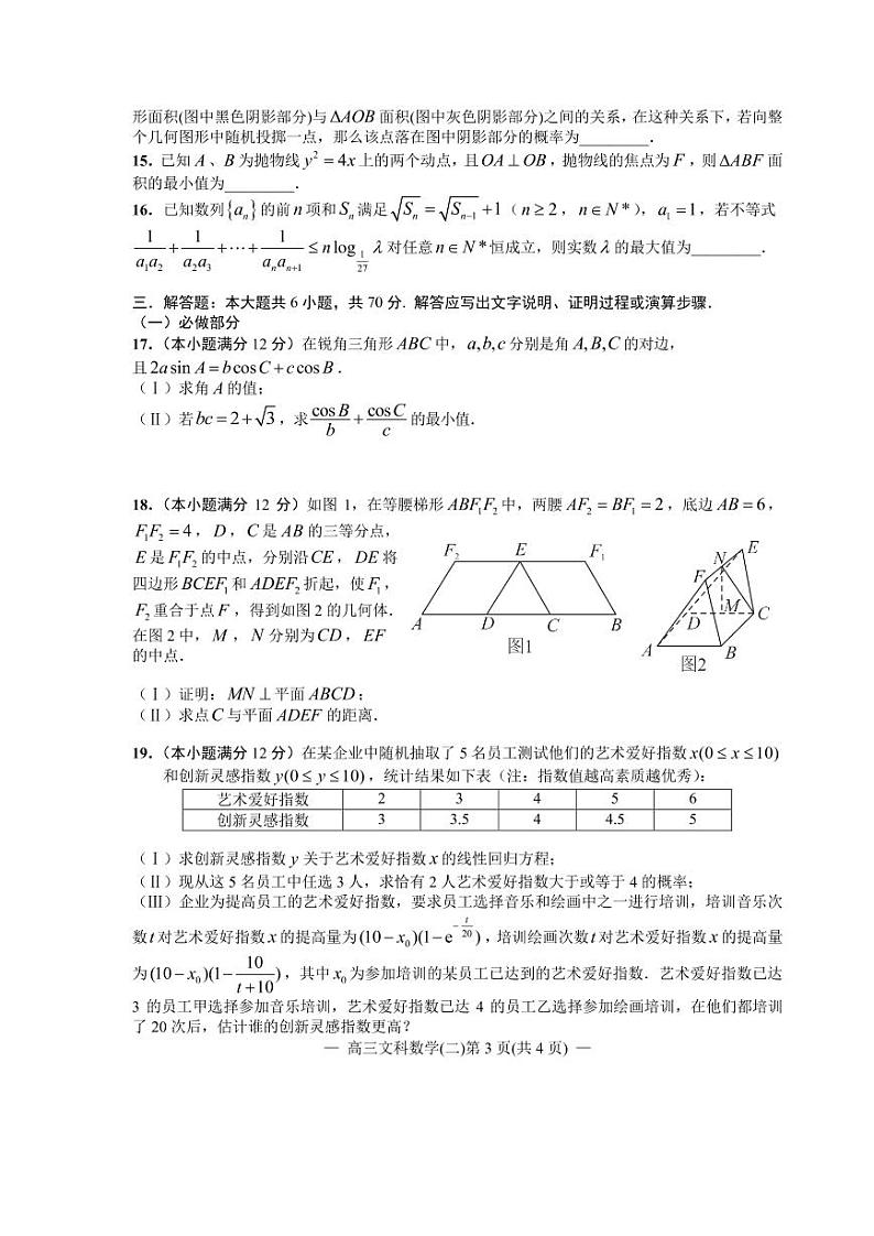 江西省南昌市2020届高三第二轮复习测试卷文科数学（二） PDF版含解析03