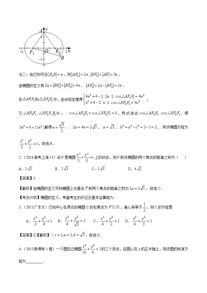 高考数学真题专项练习   专题26  椭圆（解析版）第3页