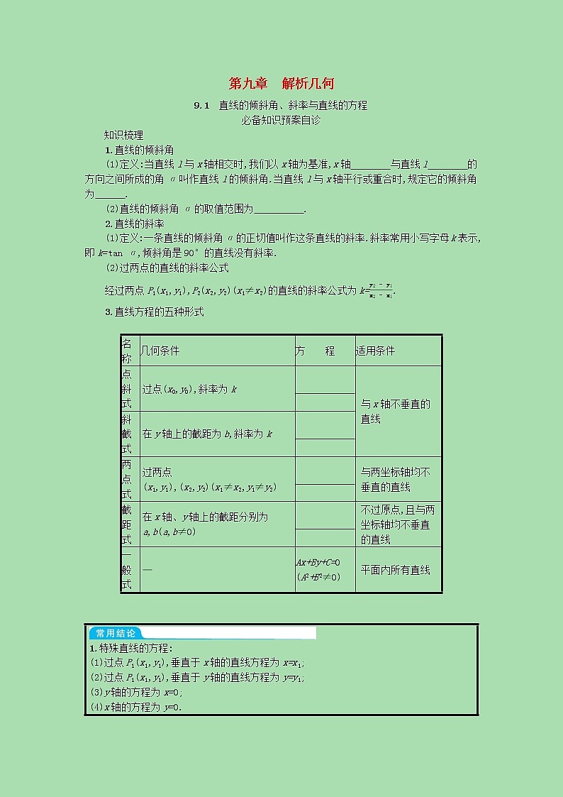 全国统考2022高考数学一轮复习学案理含解析打包76套北师大版 学案01