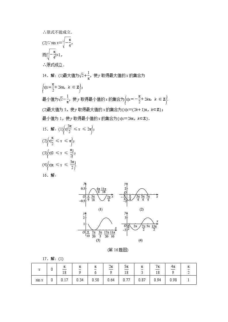 高中数学人教A版必修4教材习题点拨：第一章三角函数 Word版含解析03