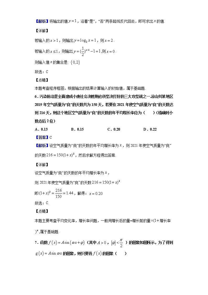 2020届四川省凉山州高三第一次诊断性检测数学（文）试题（解析版）第3页