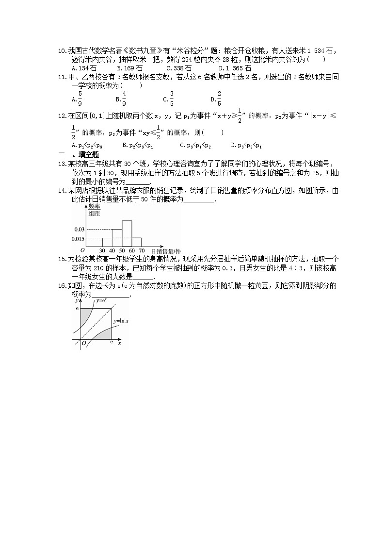 2021年高考数学二轮复习选择填空狂练12《统计与统计案例》（含答案详解）03