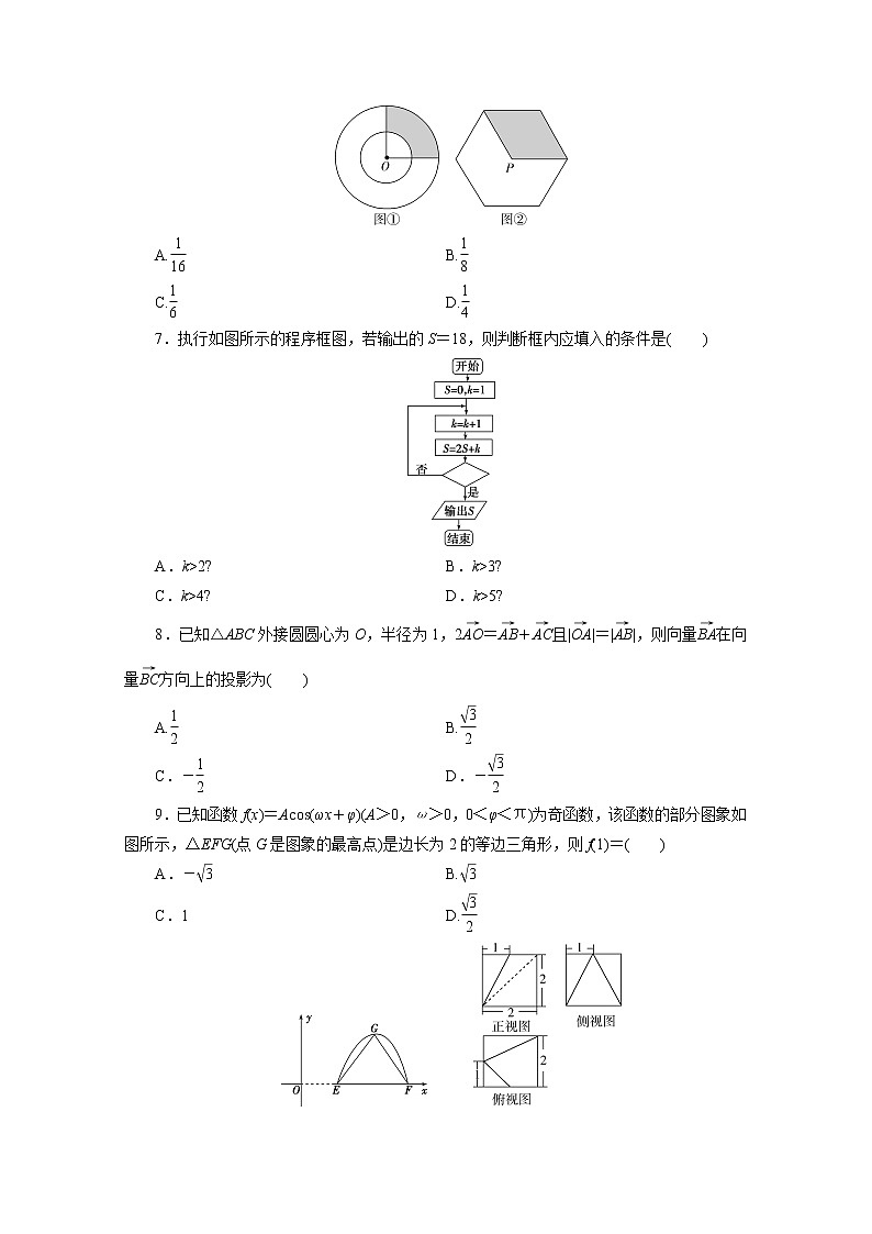 全国统考版2021届高考数学二轮复习验收仿真模拟卷十五理含解析第2页