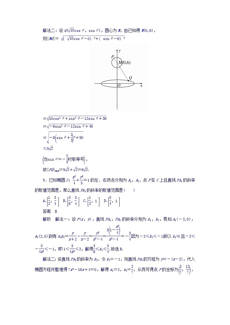 2018年高考考点完全题数学（理）专题突破练习题_（6） 圆锥曲线定点、定值、最值、范围、探索性问题 word版含答案第2页