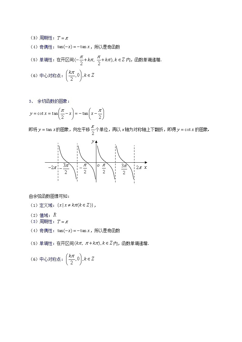 数学沪教版高一下册第六章正切函数图像及其性质教案第3页