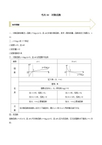 2021年高考艺术生数学基础复习 考点32 对数函数（教师版含解析）