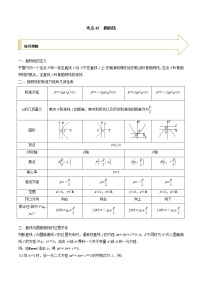 2021年高考艺术生数学基础复习 考点45 抛物线（教师版含解析）