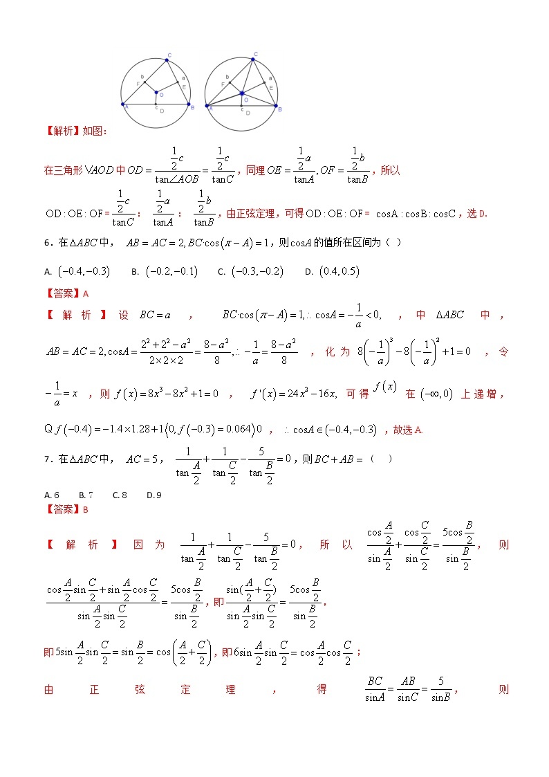 第21讲 三角函数高考选择填空压轴题专练-2021届高考数学（理）培优专题提升训练（解析版）03