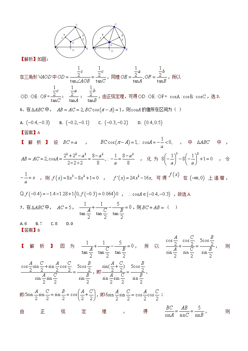 第21讲 三角函数高考选择填空压轴题专练-2021届高考数学（理）培优专题提升训练（解析版）03
