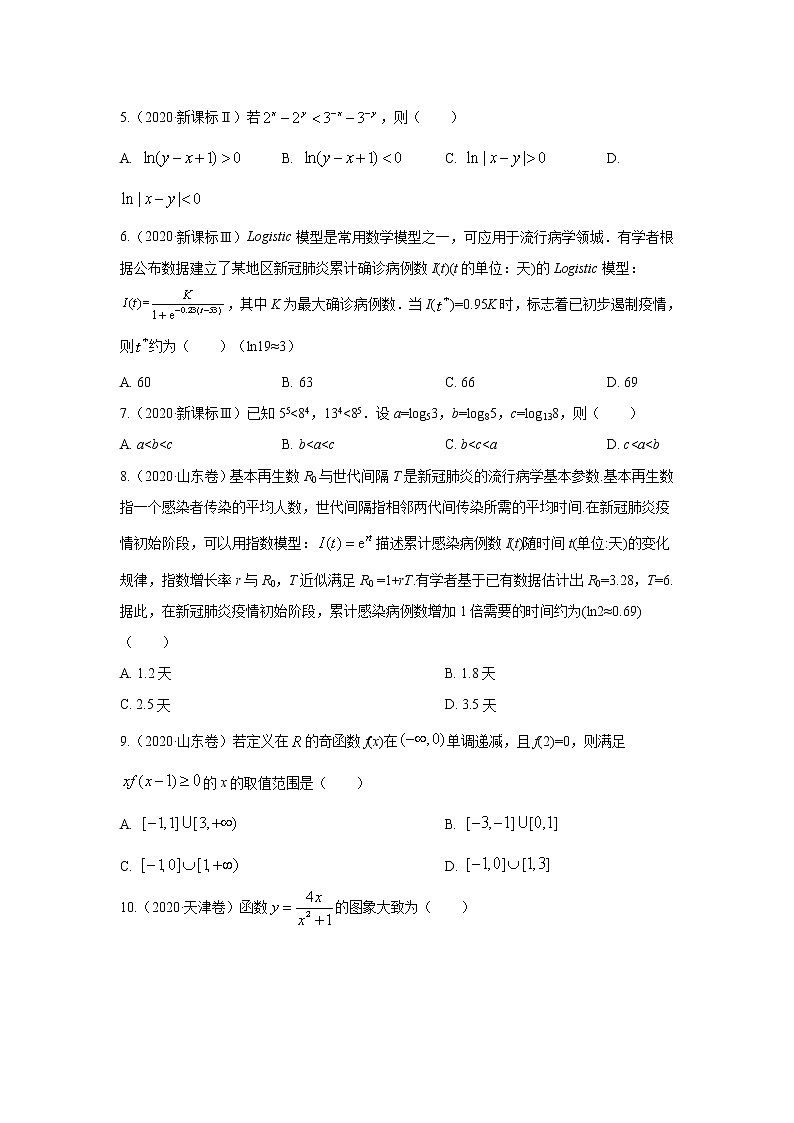 五年高考（2016-2020）高考数学（理）真题分项详解——专题02 函数02