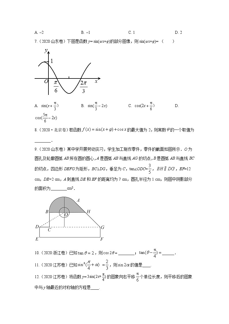 五年高考（2016-2020）高考数学（理）真题分项详解——专题06 三角函数及解三角形02