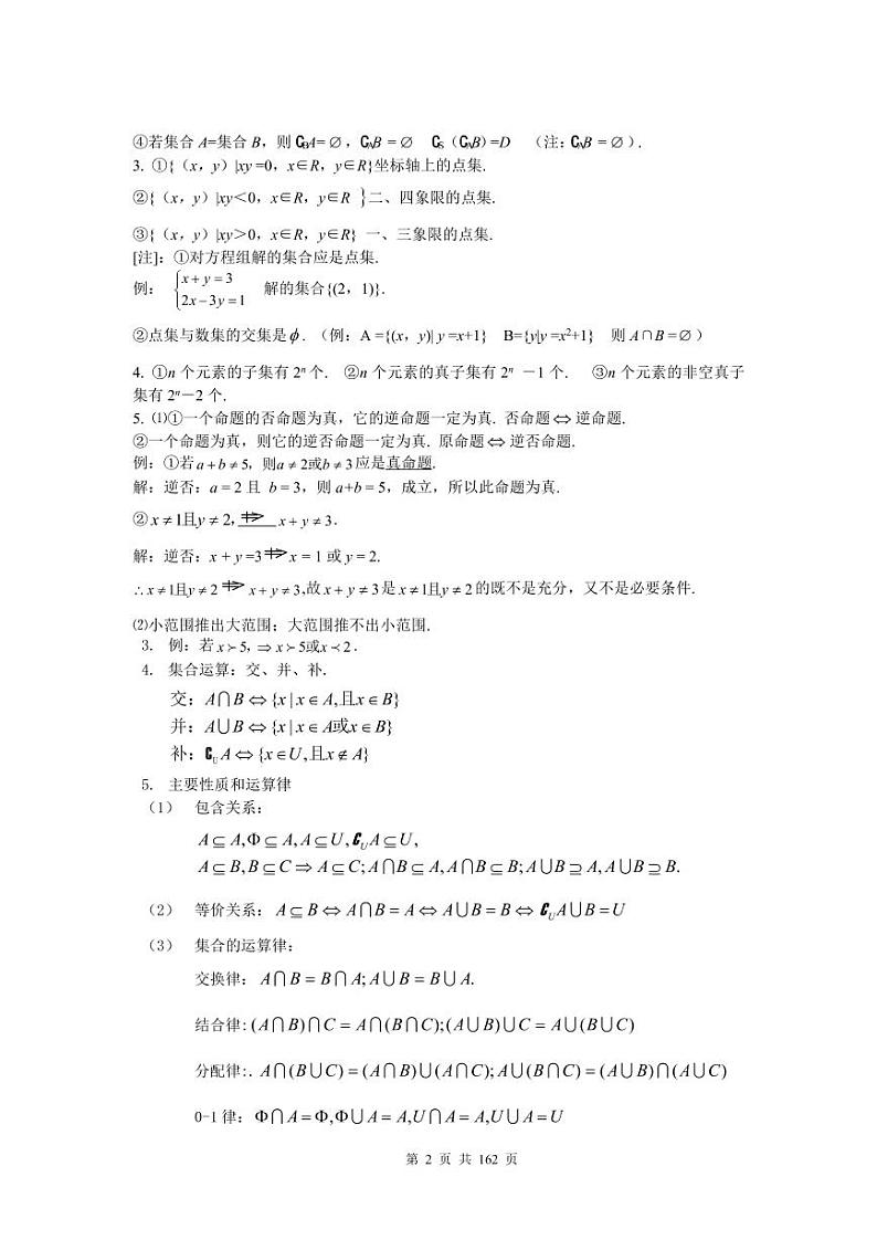 数学_高考数学知识点总结及解题思路第2页