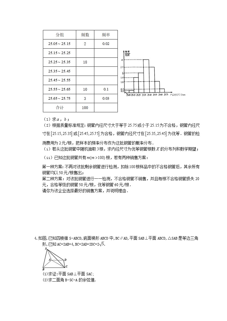 2021年高考数学考前30天《大题专练》精选题六(含答案详解)第2页