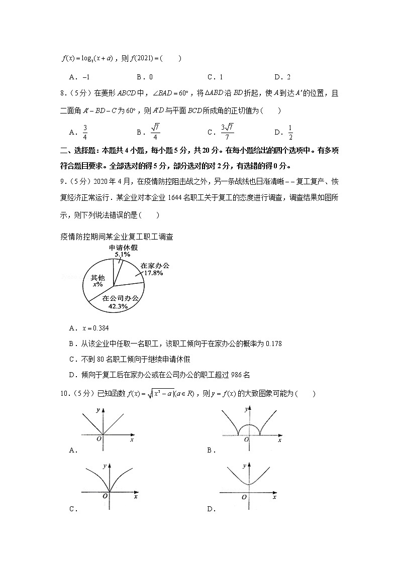 2021届高考数学考前30天冲刺模拟卷（2）02