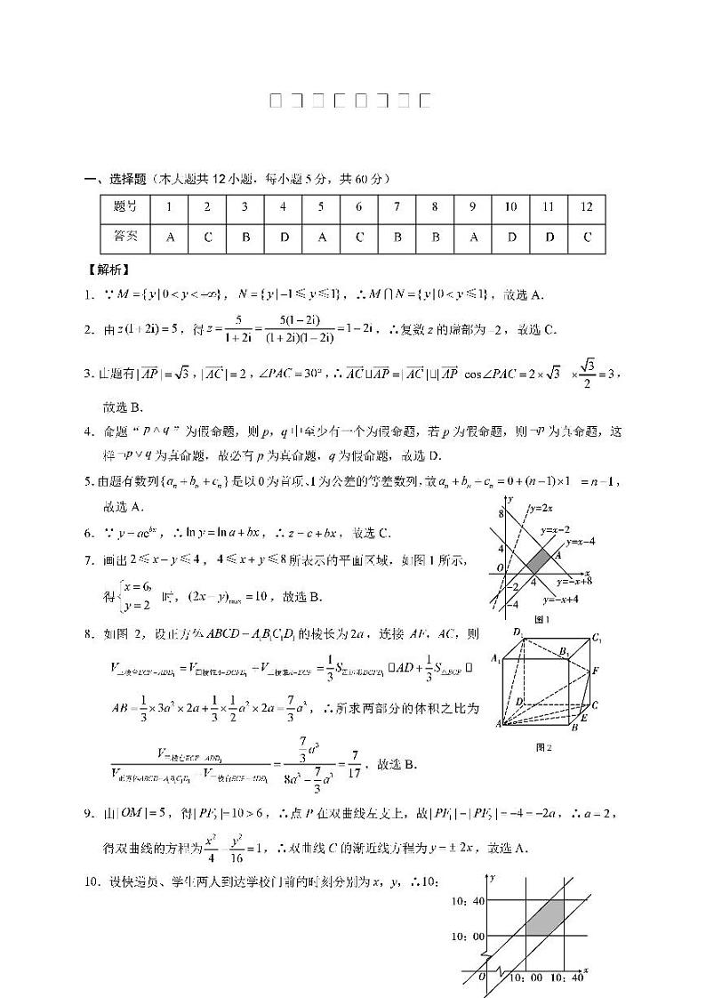 2021年云师大附中月考八文数试卷+答案03
