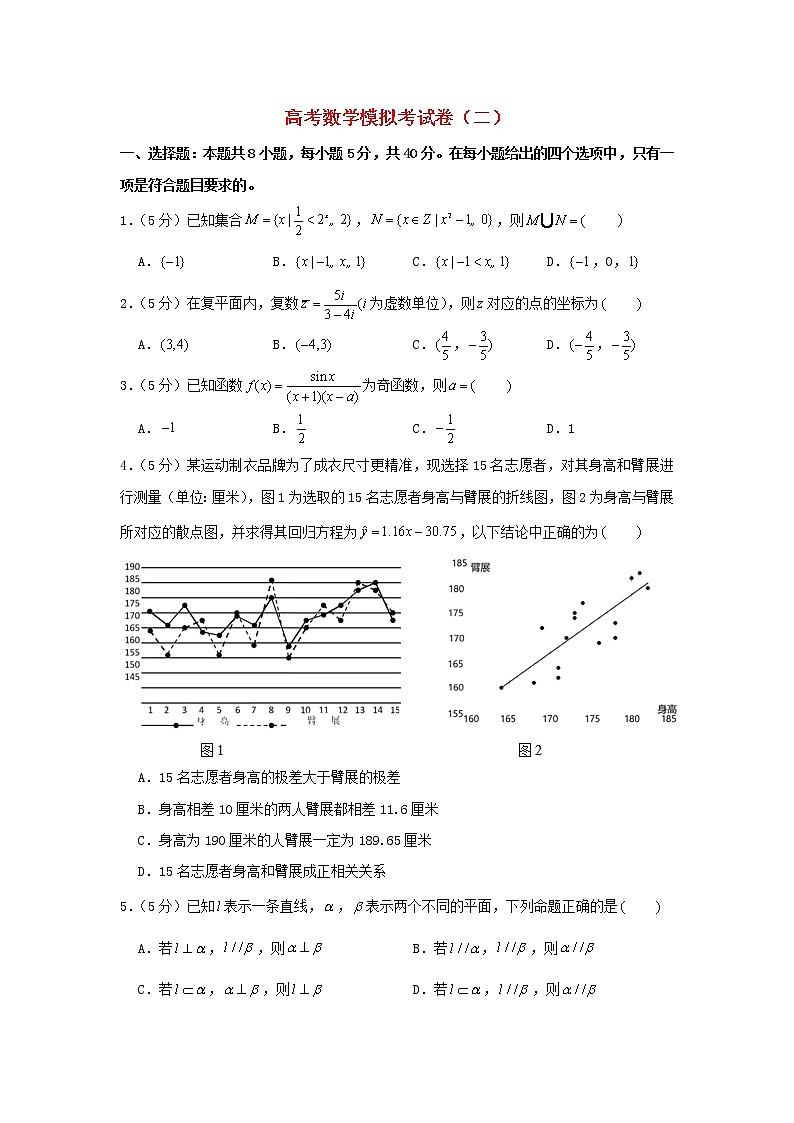 2021年高考数学模拟考试卷二含解析01