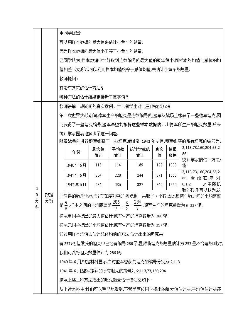 人教B版（2019）必修第二册高中数学由样本估计总数及其模拟-教学设计02