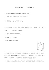 2021届高三文科数学《大题精练》 (14)