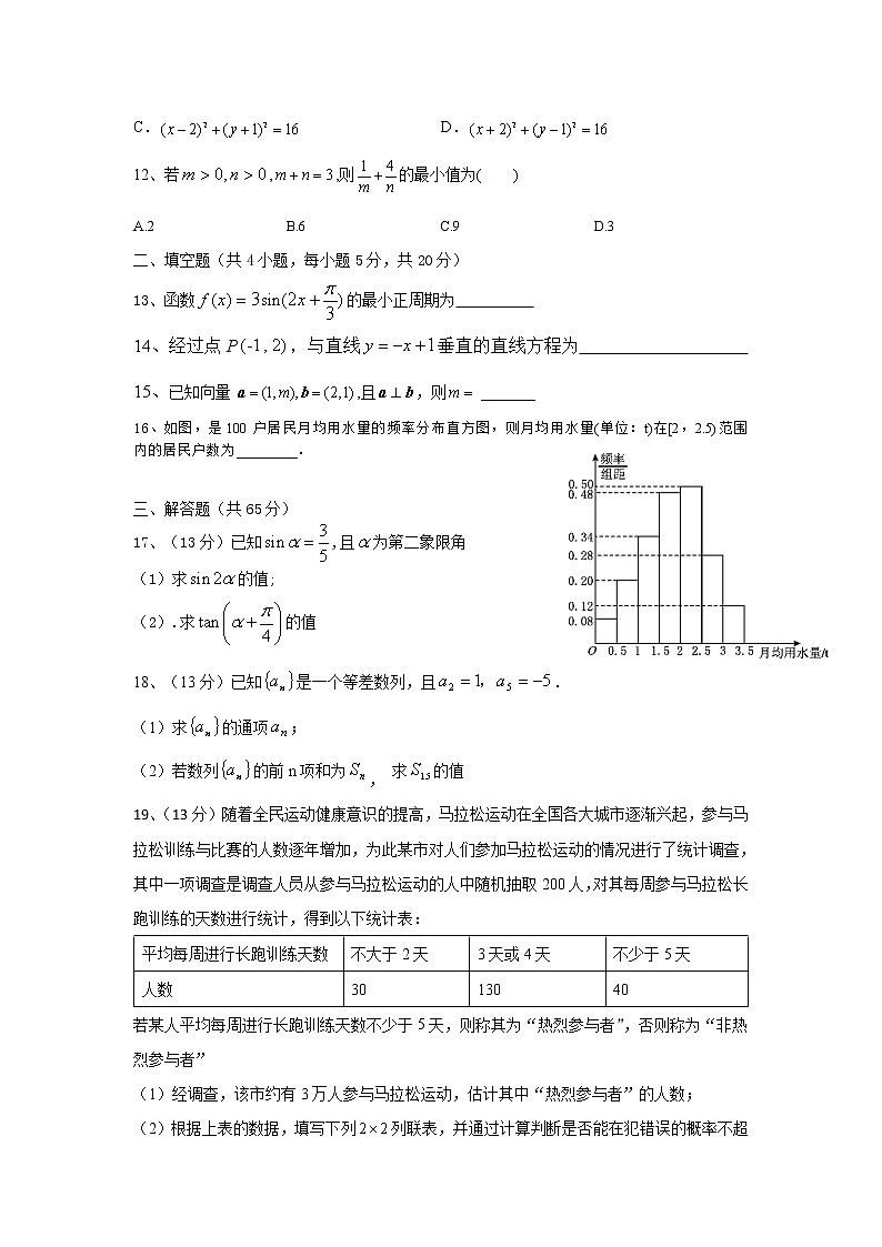 吉林省长春市2020-2021学年高二下学期期中考试数学（文）试卷（word版 含答案）02