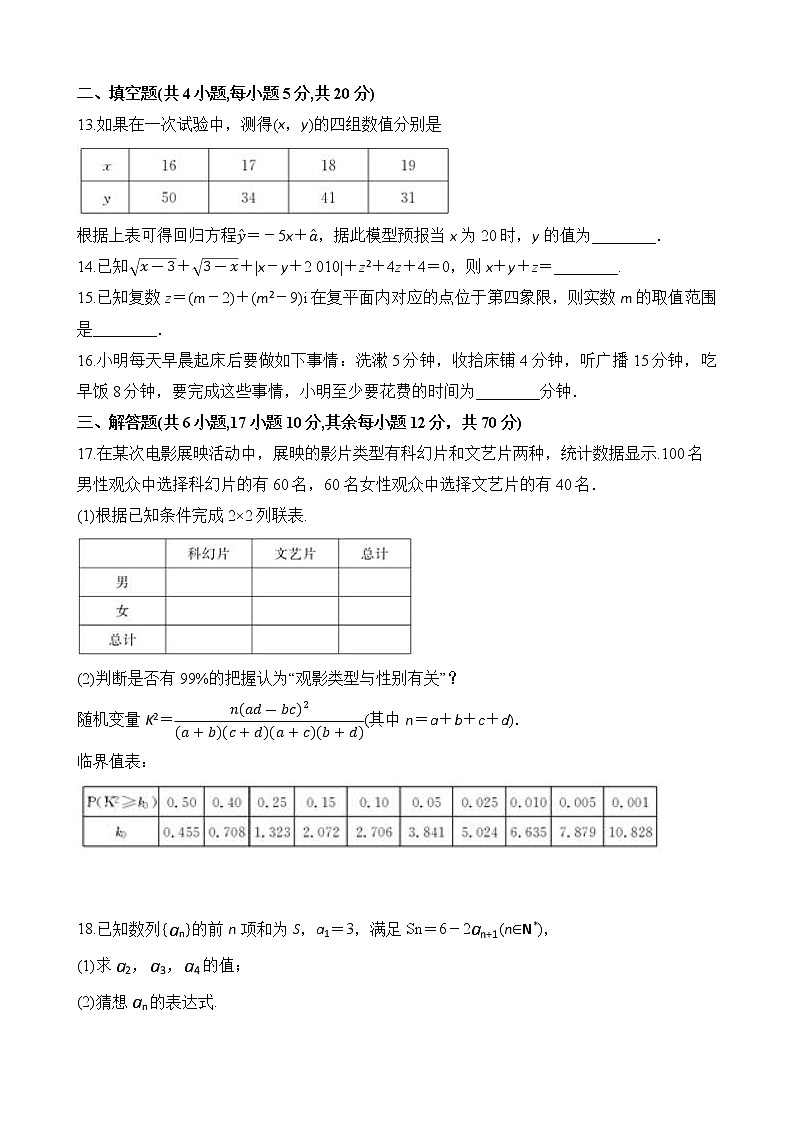 河南省周口市2020-2021学年高二下学期期中考试数学（文）试题（word版 含答案）03
