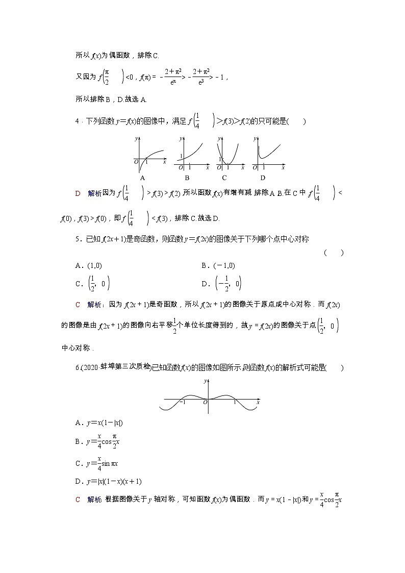 2022版新教材高考数学一轮复习12函数的图像训练含解析新人教B版02