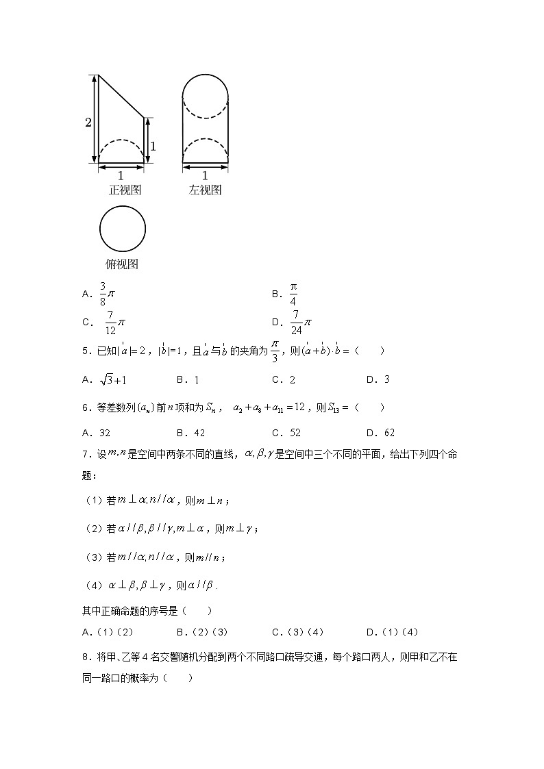 2021全国卷Ⅰ高考压轴卷：数学（理）+答案解析02