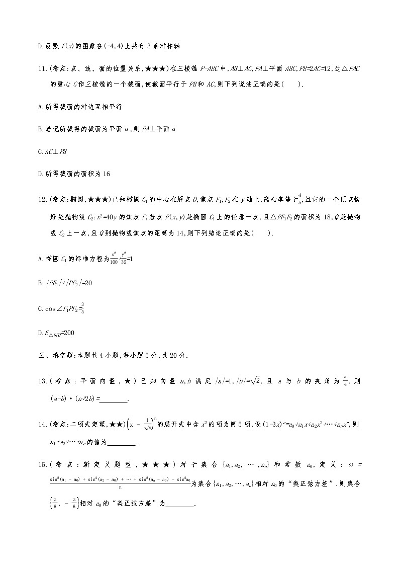 2021届高考数学二轮复习专题小题专练1403