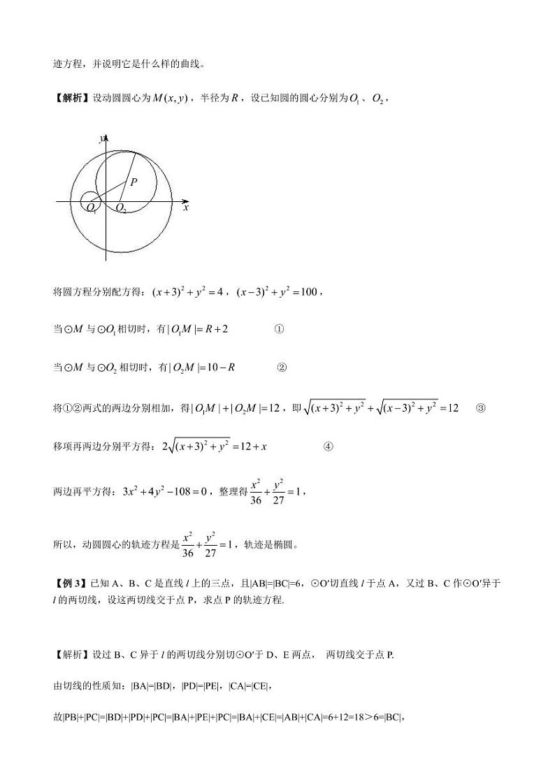 高考数学二轮复习 专题20  轨迹方程的求法（解析版）02