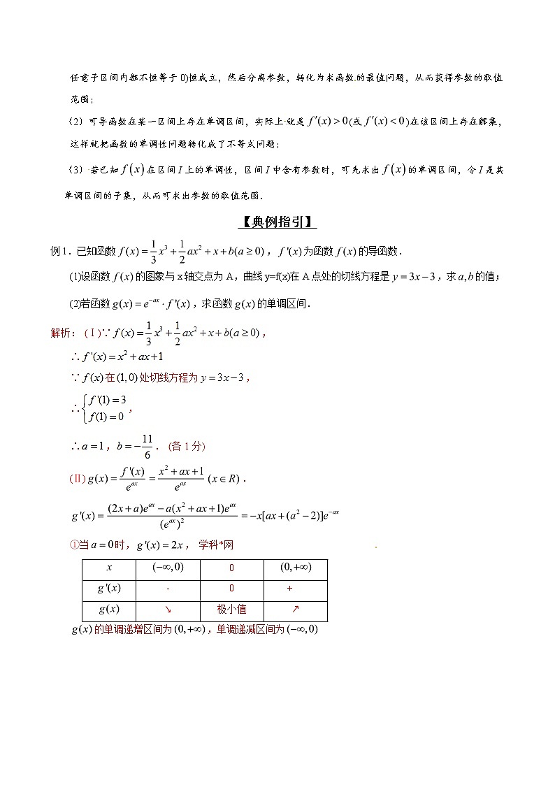 专题2.2 导数定调情况多，参数分类与整合-2020届高考数学压轴题讲义(解答题)（解析版）02