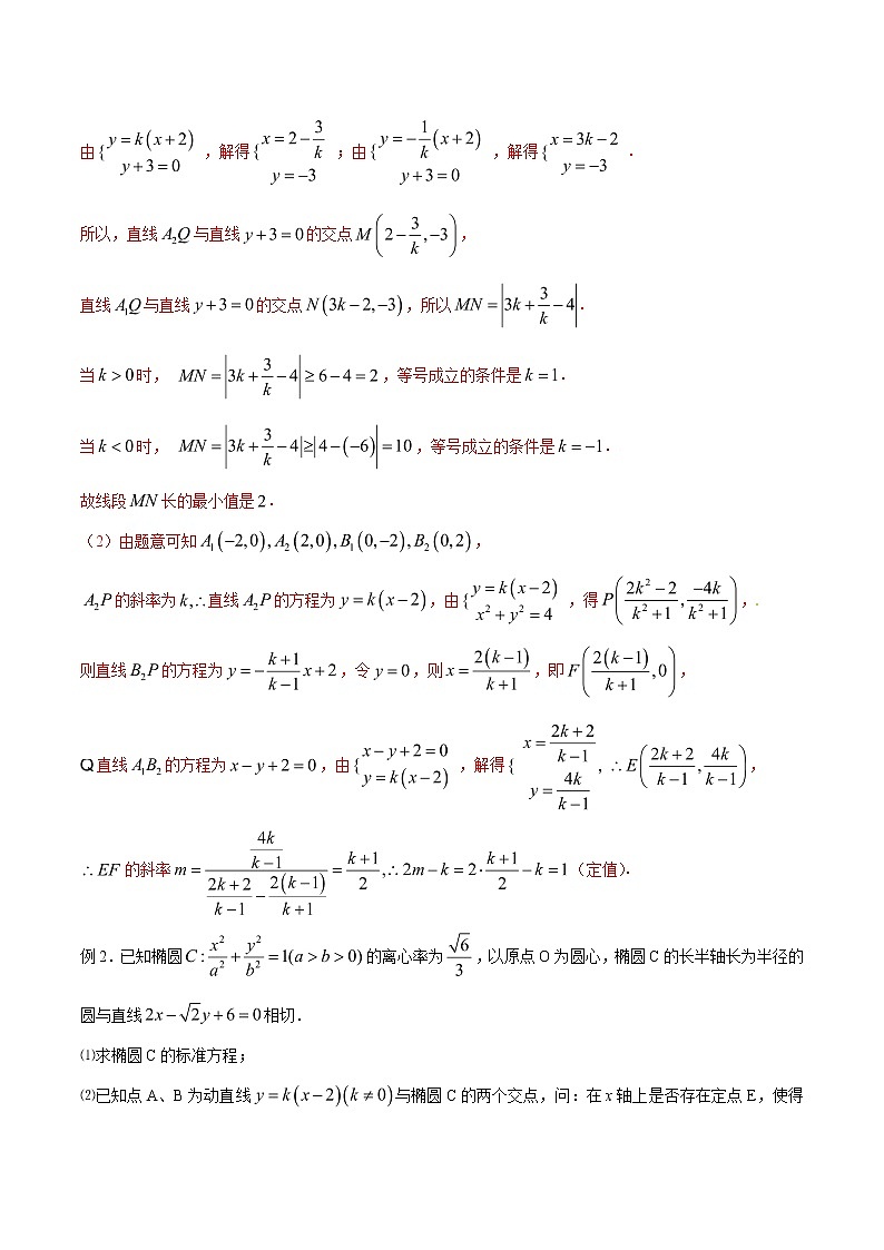 专题3.6 定值计算并不难，构建函数再消元-2020届高考数学压轴题讲义(解答题)（原卷版）第2页