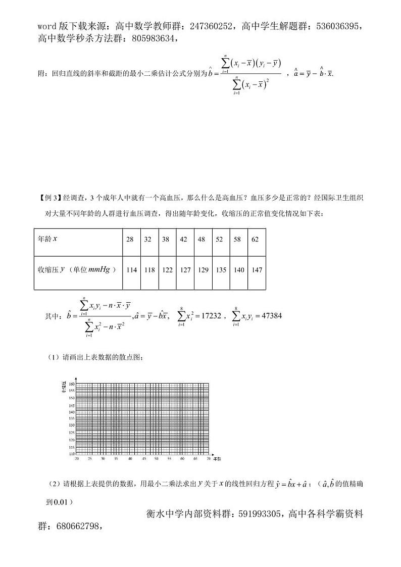 2021高考数学二轮复习专题28 回归分析与独立性检验（学生版）03