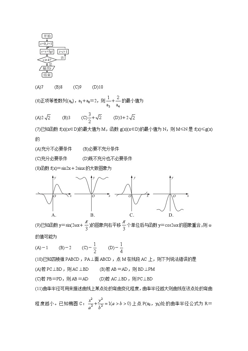 安徽省示范高中培优联盟2021学年高二下学期春季联赛试题+数学（文）+答案解析02
