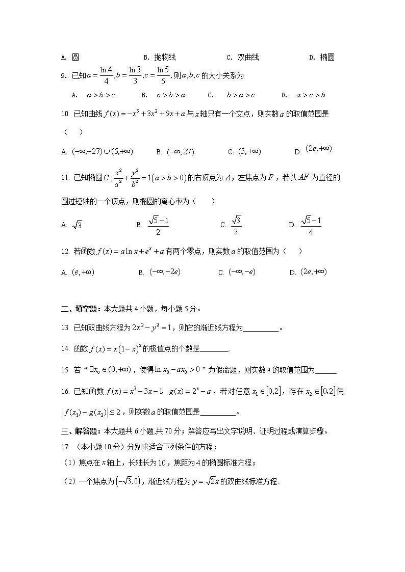 遂宁东辰荣兴国际学校高2022届高二下期第三次数学半月考  （理科） 试卷02